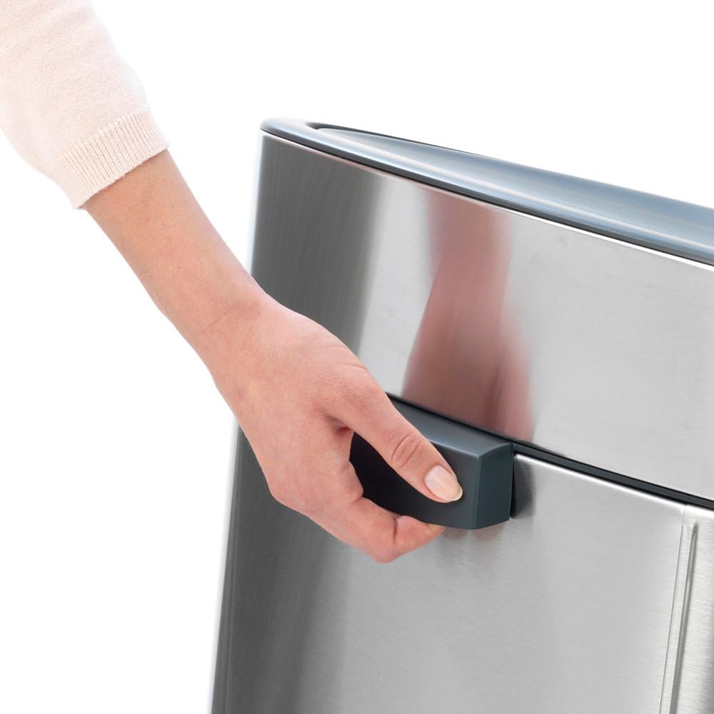 Brabantia Touch Bin New mit herausnehmbaren Kunststoffeinsatz, Matt Black, 40 L