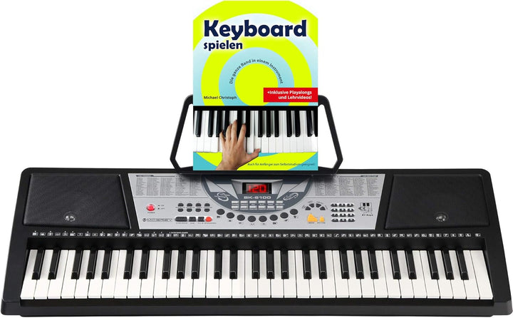 McGrey BK-6100 Keyboard (61 Tasten, 100 Klangfarben, 100 Rhythmen, 12 Demosongs, Lernfunktion, Netzt