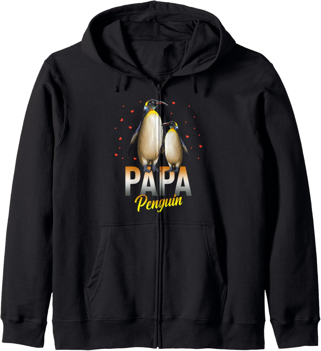 Papa-Pinguin-Geschenk Passender Pinguin-Vogel-Familienstamm Kapuzenjacke