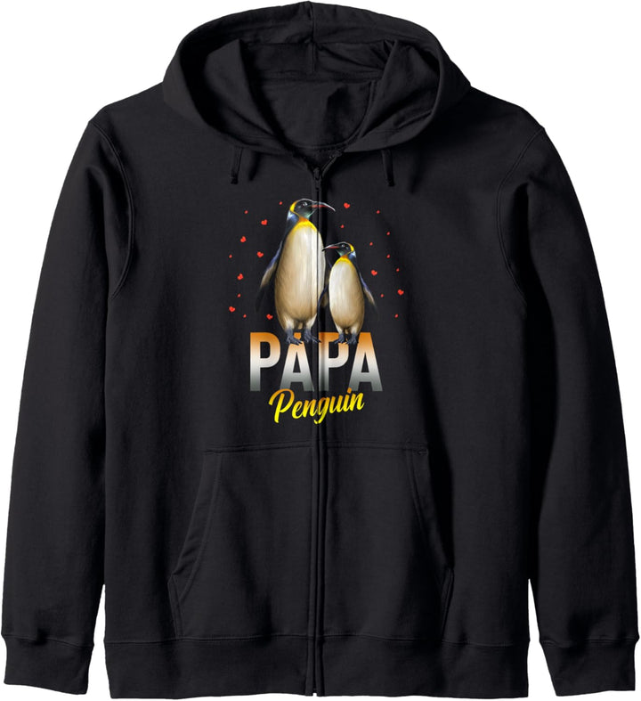 Papa-Pinguin-Geschenk Passender Pinguin-Vogel-Familienstamm Kapuzenjacke