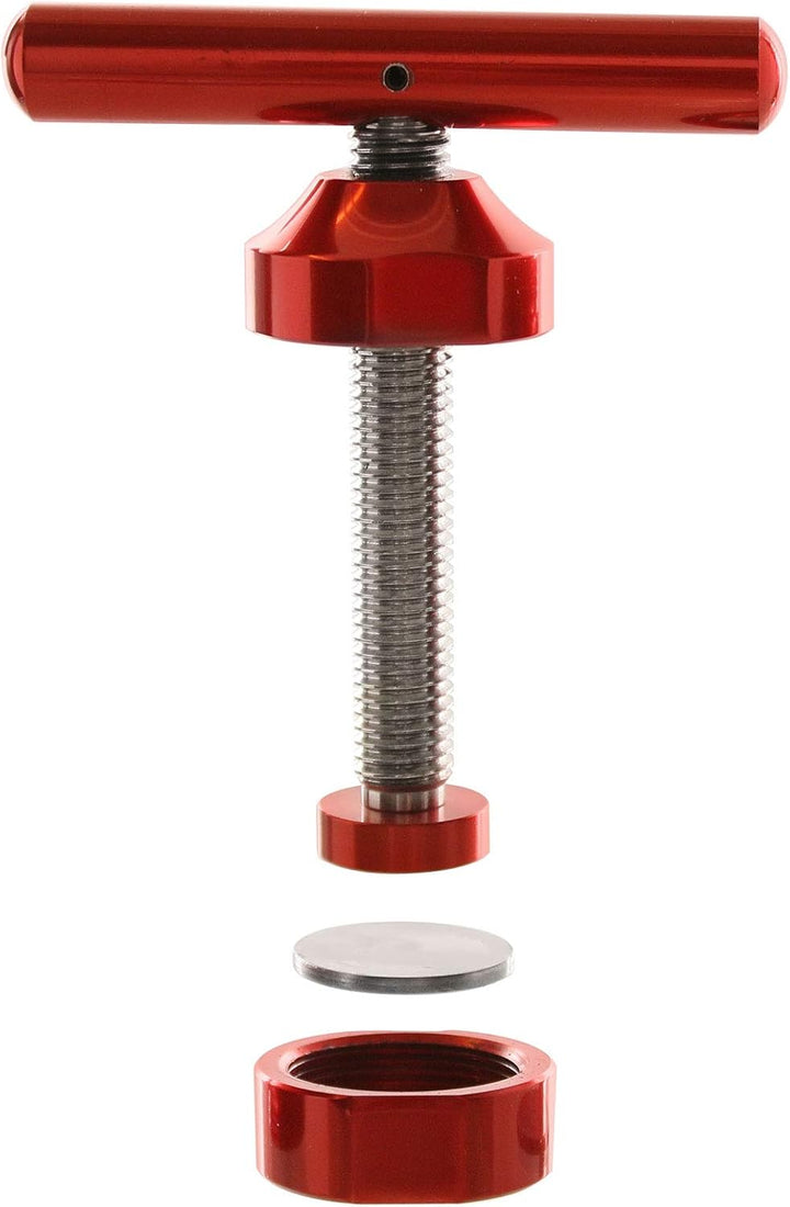 Heisenberg Pollenpresse Höhe: 120mm, Durchmesser: ∅ 40mm (Rot, Aluminium) Aluminium Rot, Aluminium R