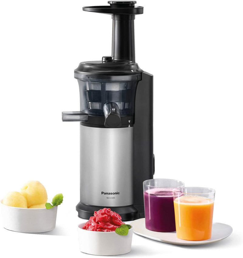 Panasonic MJ-L500S Slow Juicer / Entsafter / 2 Einsätze für Säfte & tiefgefrorene Zutaten / Frozen J