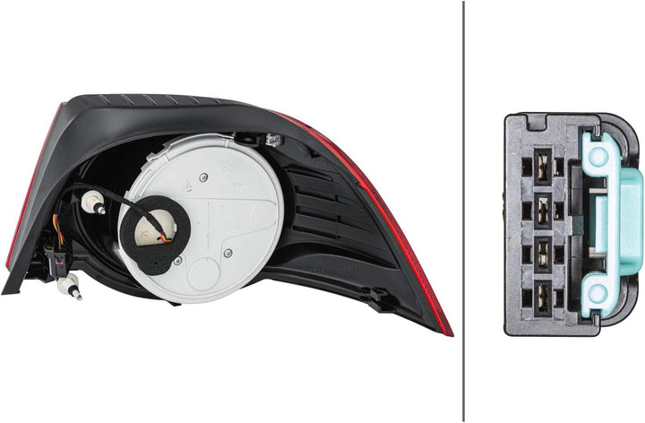 HELLA 2VA 009 246-131 Heckleuchte - LED - glasklar/rot - äusserer Teil - links - für u.a. VW Eos (1F