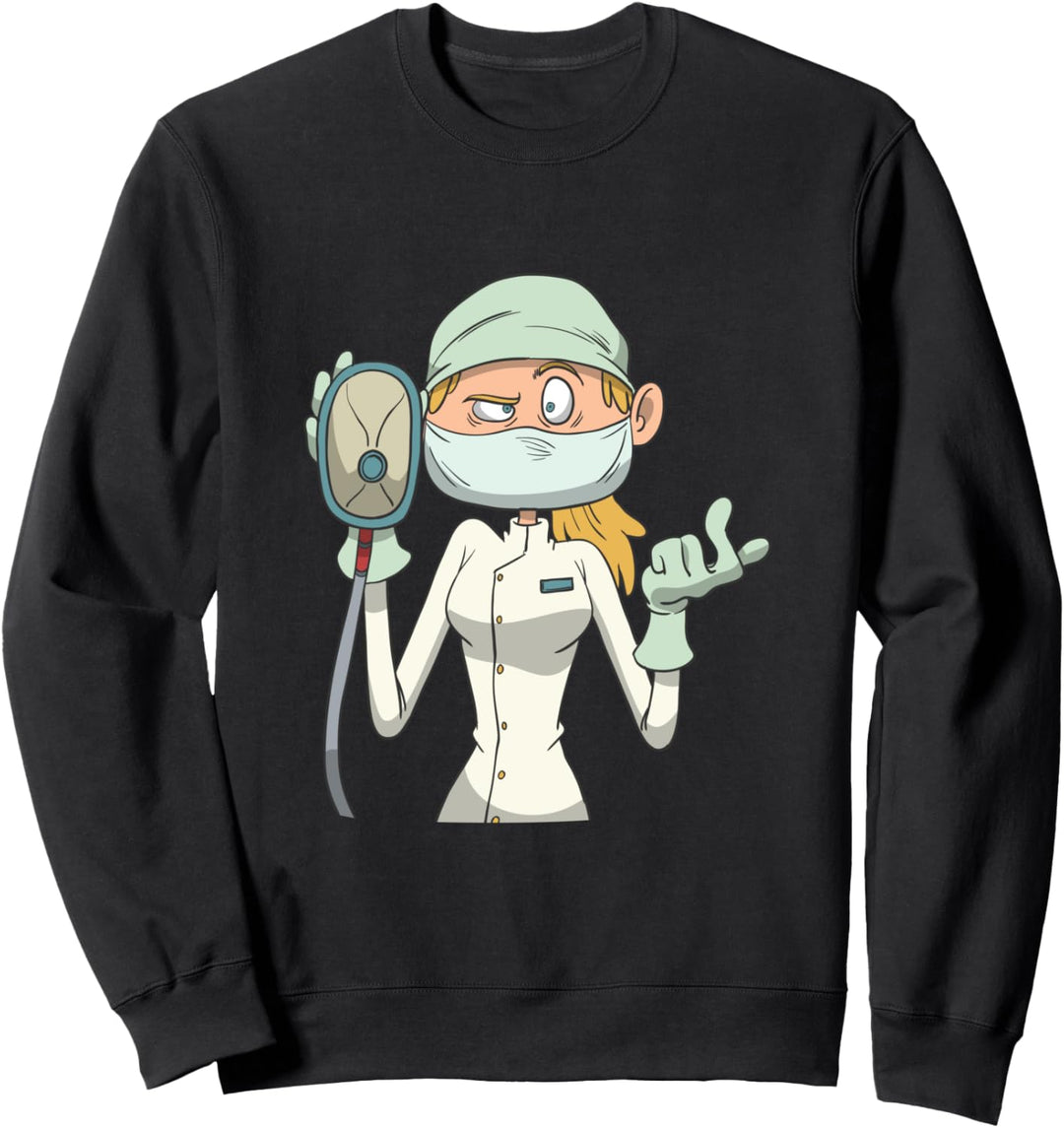 Krankenschwester Anästhesie Beatmungs-Maske Sweatshirt