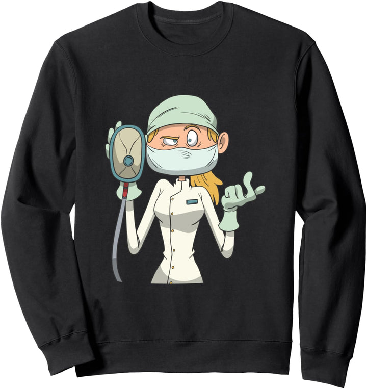 Krankenschwester Anästhesie Beatmungs-Maske Sweatshirt