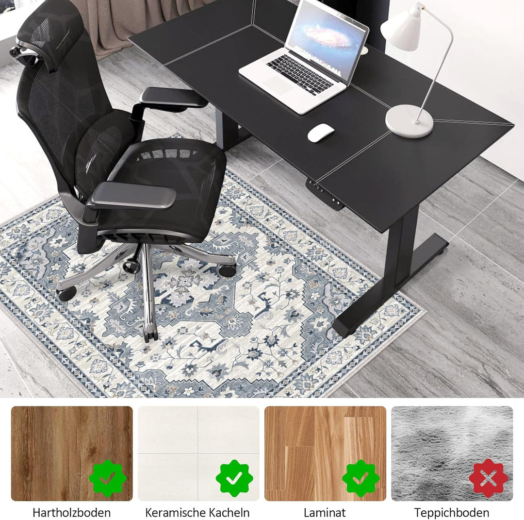 Bodenschutzmatte Bürostuhl 90X120 cm: Luxuriöse Bedruckter Stoff Bürostuhl Unterlage für Parkett und
