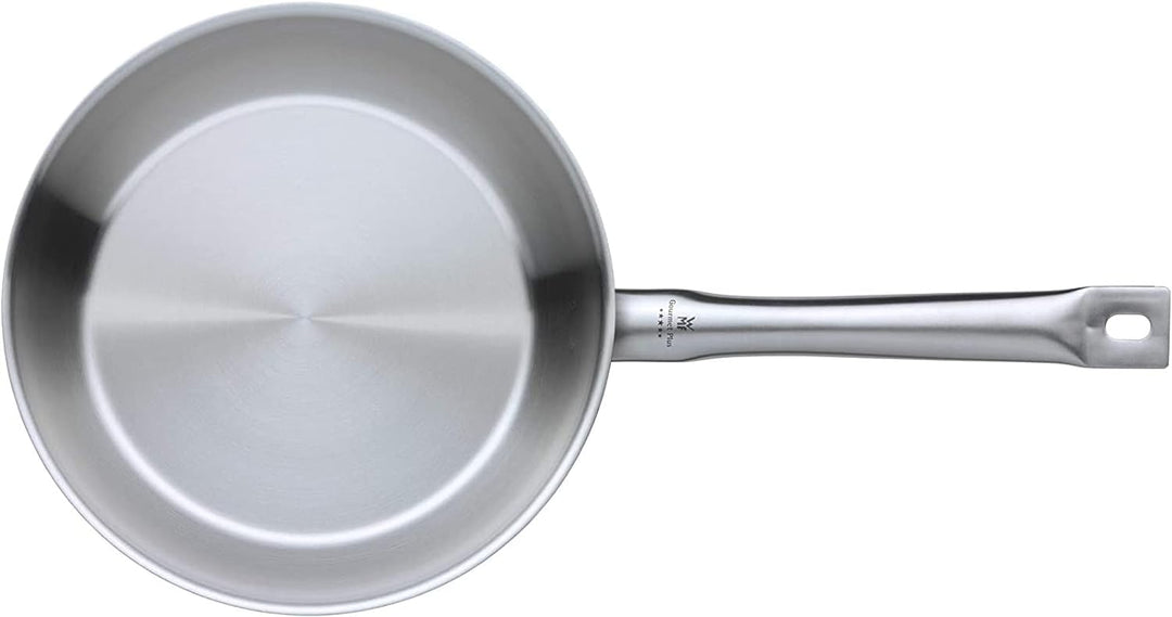 WMF Gourmet Plus Bratpfanne 24 cm Induktion, Pfanne unbeschichtet, Cromargan Edelstahl mattiert, bac