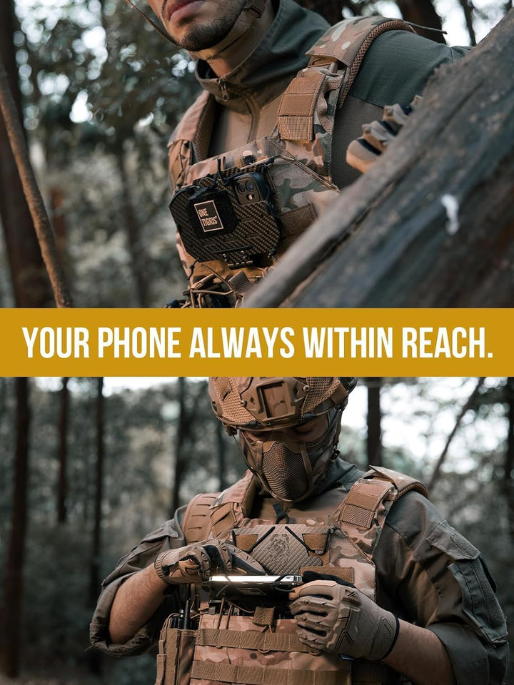 OneTigris Plattenträger Telefon Halterung Handyhalter Montageplatte für Plate Carrier Taktische West