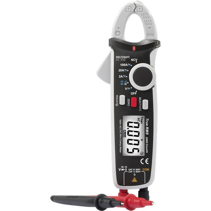 VOLTCRAFT VC-330 Stromzange digital CAT II 600 V, CAT III 300 V Anzeige (Counts): 2000