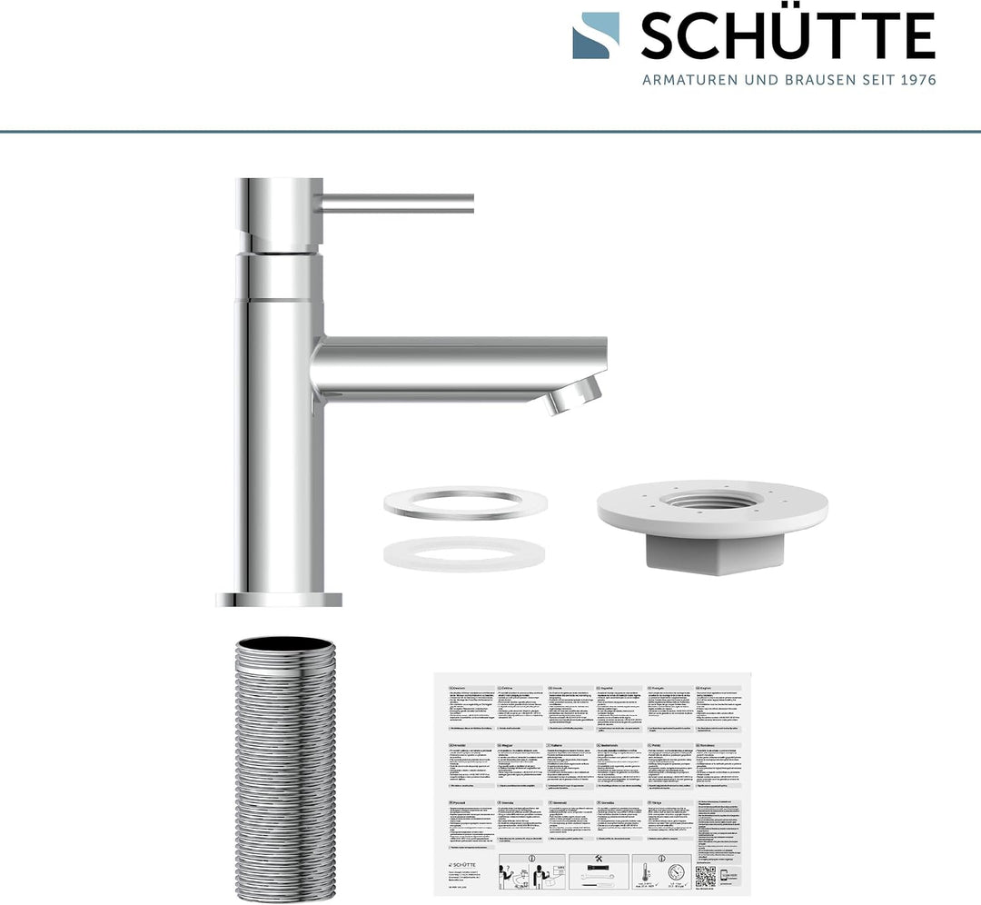 SCHÜTTE Kaltwasserhahn LAURANA 35911, Wasserhahn Bad nur für Kaltwasser, Waschtischarmatur im Gäste-