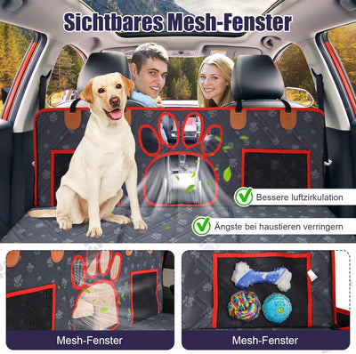 MOJIEZUO Hundedecke Auto Rückbank mit Harter Unterseite, Autoschondecke Hund Rücksitz, Verbreitert H