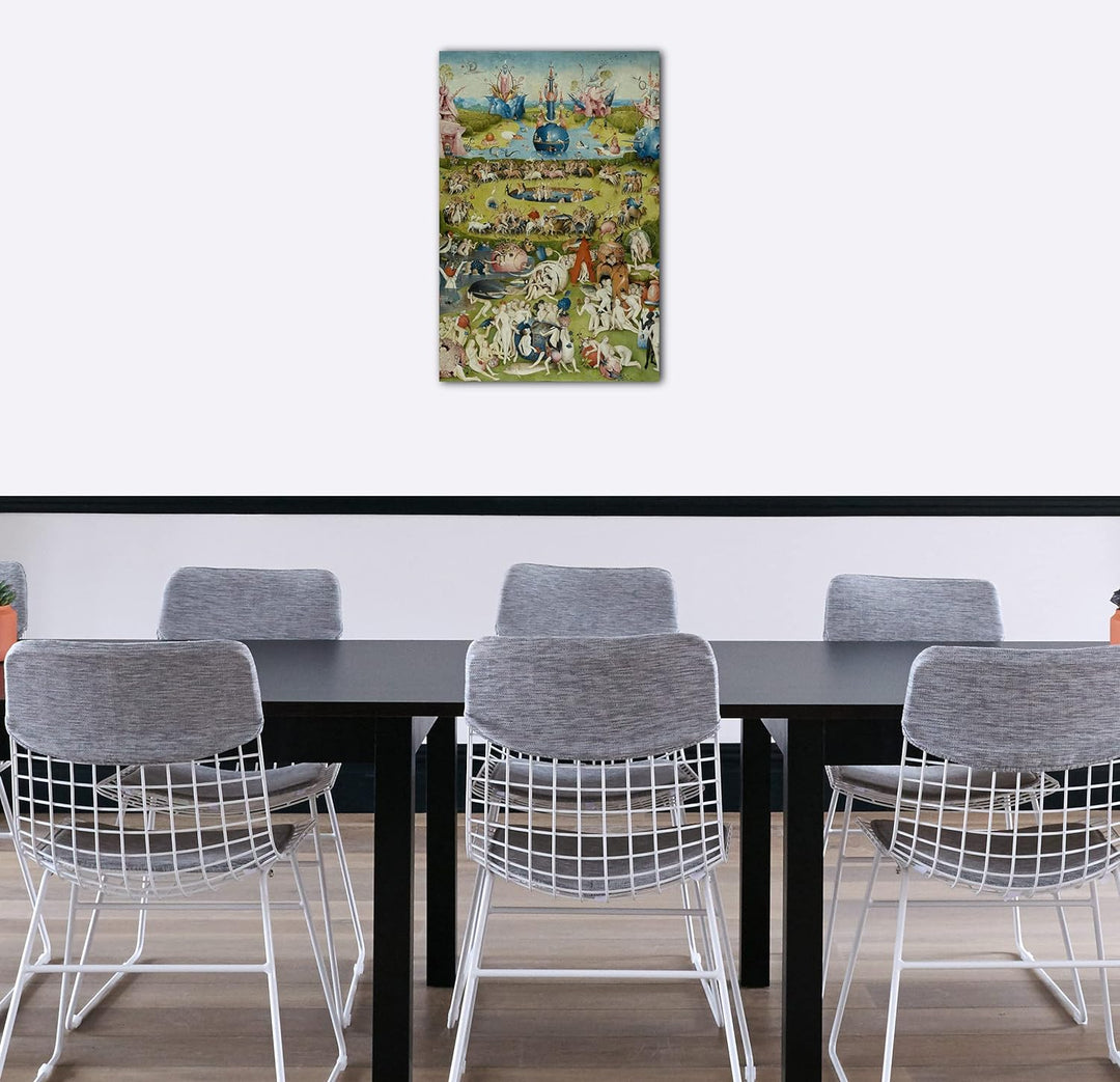 Printed Paintings Leinwand (60x80cm): Hieronymus Bosch - Der Garten der Lüste (1490/1510) - Mittlere