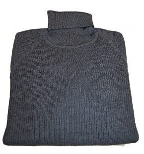 BOSS Hugo Rollkragenpullover Novemzo aus Gerippter Schurwolle grau 030 XXXL