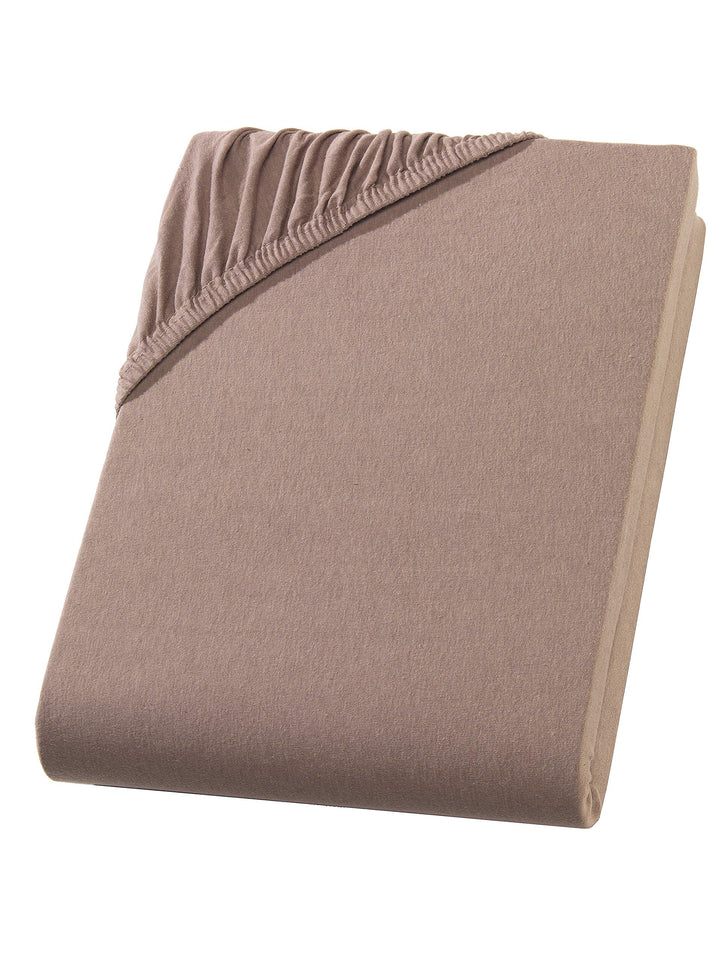 Split Topper Spannbettlaken/Spannbetttuch - Nougat - Jersey - 180x200-200x200 cm - 10cm Steghöhe - 1