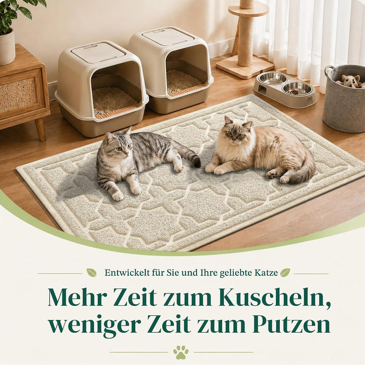 Yimobra Katzenstreu Matte, 90 x 60 cm, wasserdichte Katzenklomatte rutschfest Katzenklo Unterleger M