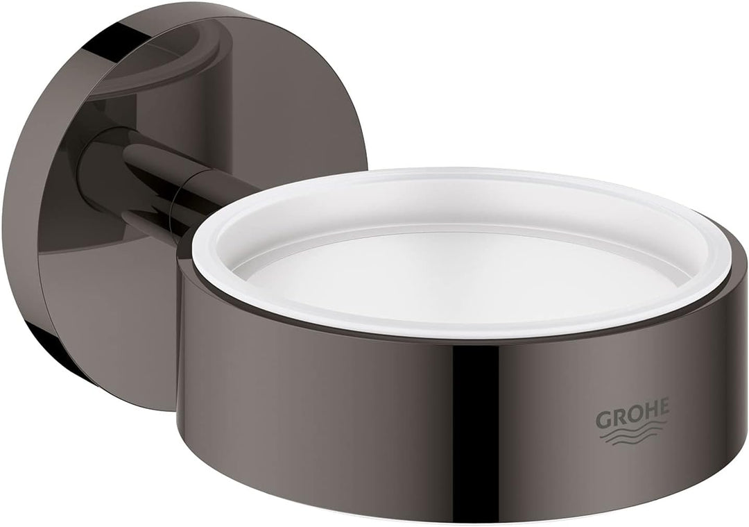 GROHE Essentials - Halter (langlebige Oberfläche, geeignet zum Bohren oder Kleben), hard graphite, 4
