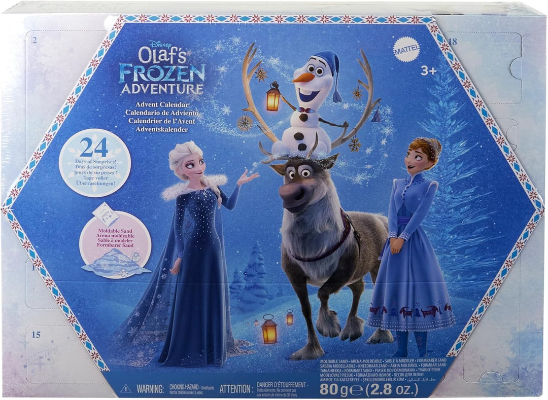 Mattel Disney Die Eiskönigin Kleine Anna- und Elsa-Puppen Adventskalender mit 2 Freundefiguren, form