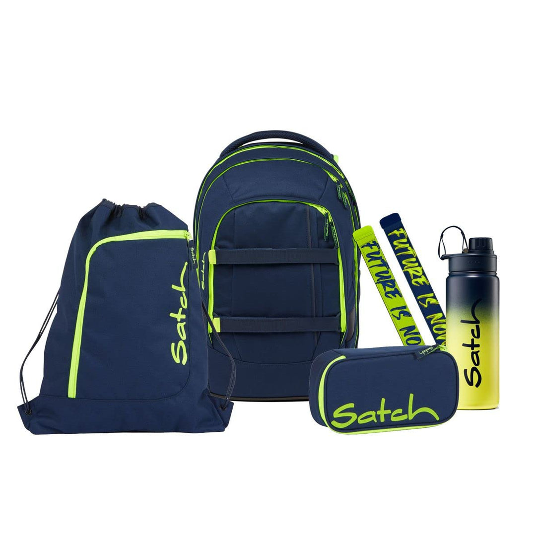 Satch Pack Graffiti Edition Schulrucksack Set 5tlg. Toxic Yellow, Toxic Yellow