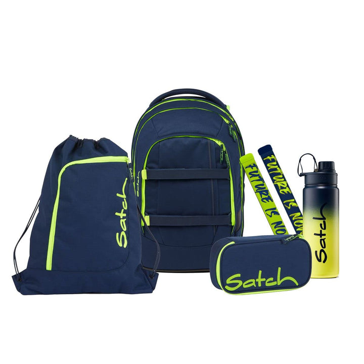 Satch Pack Graffiti Edition Schulrucksack Set 5tlg. Toxic Yellow, Toxic Yellow