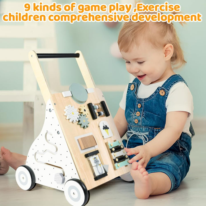 Lauflernwagen, Baby Spiel und Laufwagen mit regulierbarer Geschwindigkeit, Baby Walker Gehhilfe Abne