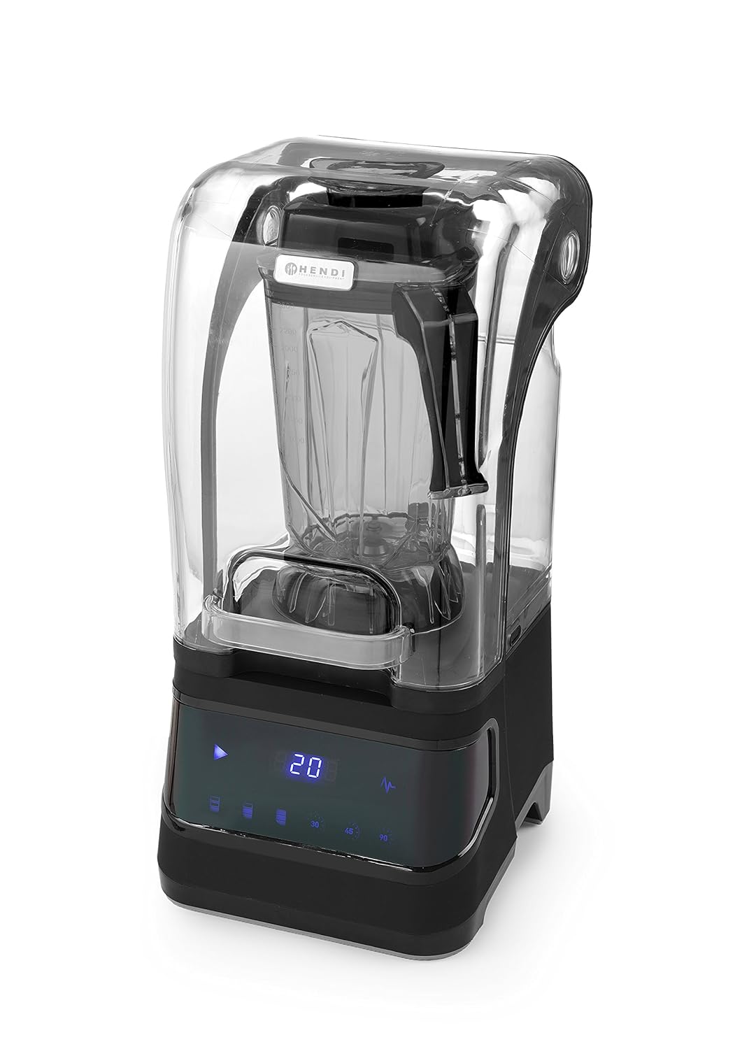 HENDI Standmixer BPA-frei, Touch, mit schalldämmender Schutzhaube, Inkl. 2,5 Liter-Kanne, temperatur