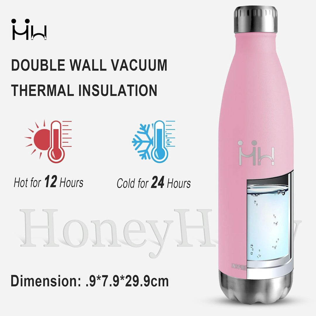 HoneyHolly Trinkflasche Edelstahl - 750ml - Thermosflasche, BPA-Frei, Trinkflasche Sport - Auslaufsi