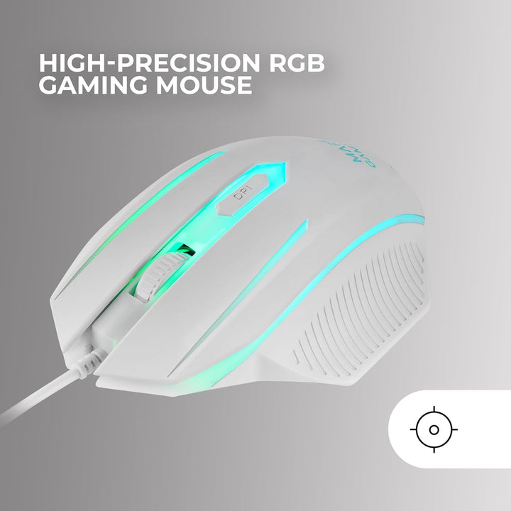 Mars Gaming MCP124PRO, Spanisch, Gaming-Combo 4in1, RGB H-Mech-Tastatur mit Handballenauflage, RGB-M