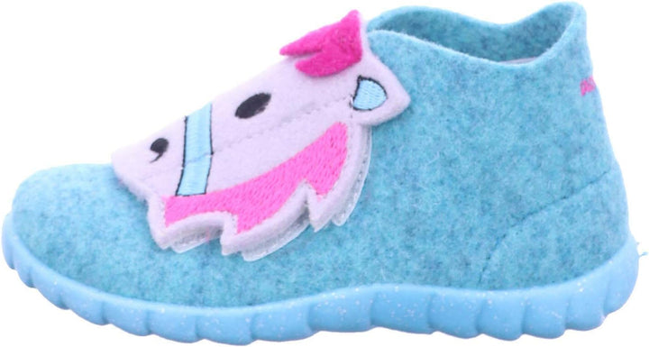 Superfit Baby-Mädchen Happy Hausschuhe 24 EU Turchese 7500, 24 EU Turchese 7500