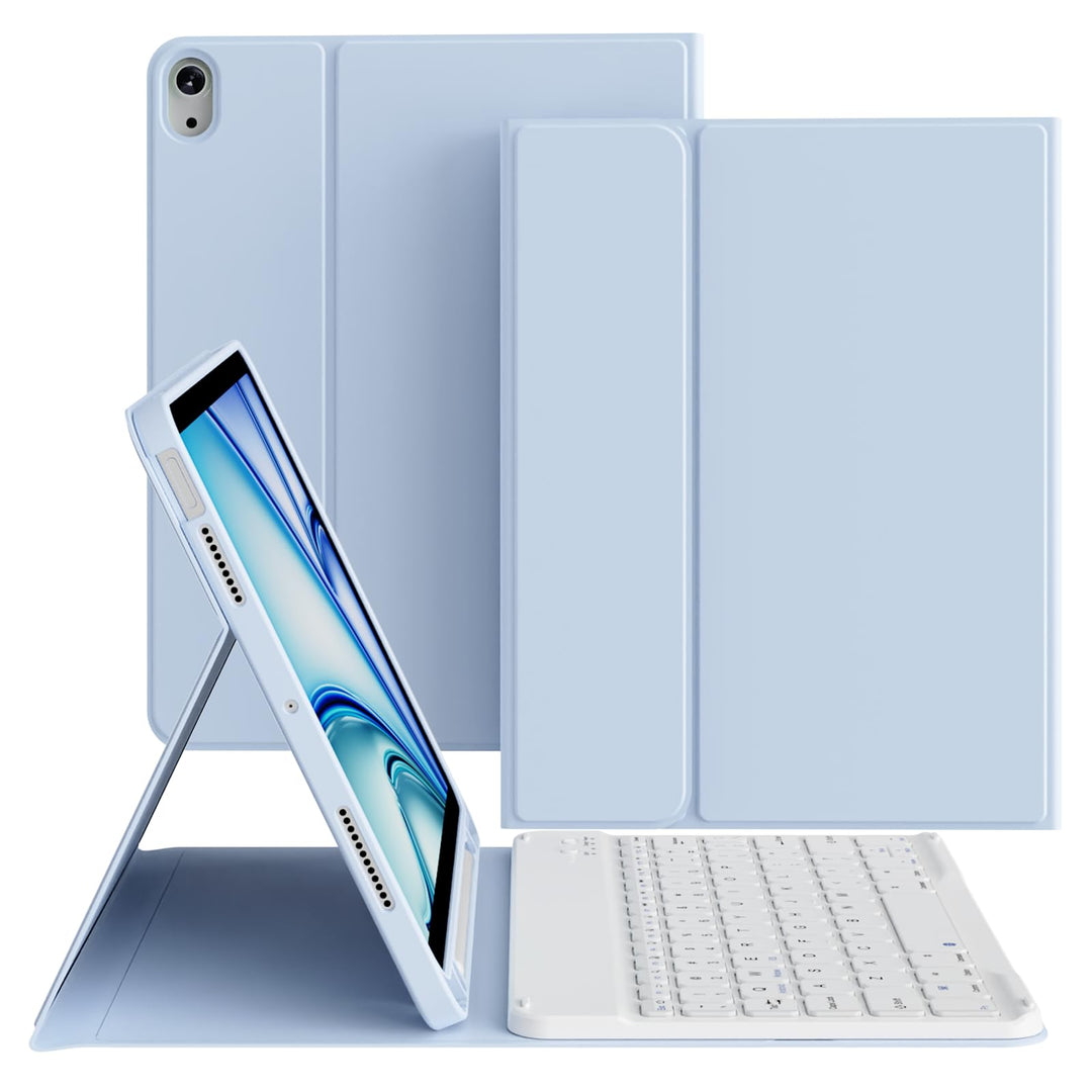 Hülle mit Tastatur für iPad Air 11 Zoll 2026/2025/2024, für iPad Air 10,9 2022/2020 5./4. Generation