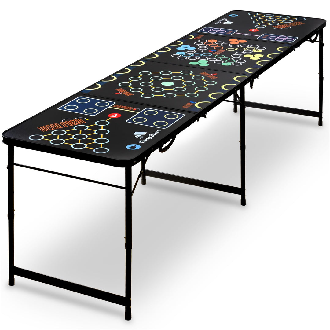 CampFeuer Bierpong Tisch | Klappbarer 6 in 1 Multigame Tisch | Beer Pong Tisch für Rage Cage, Trinks