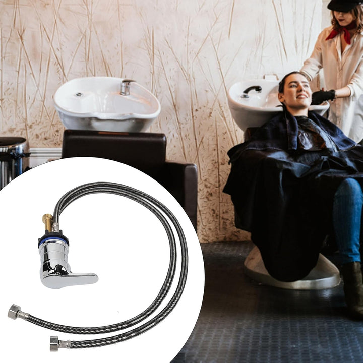 Professioneller Shampoo Beckenarmatur mit 80cm Schlauch, aus Zinklegierung, keramischer Ventilkern f