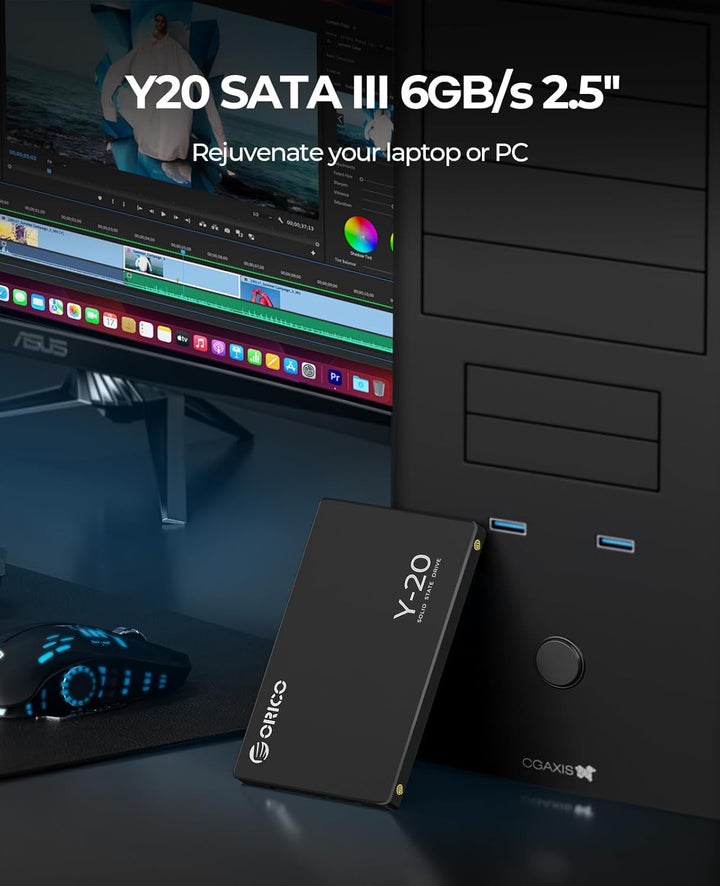 ORICO 128G SSD SATA III 6Gb/s, 2.5“ Interne Solid State Festplatte, bis zu 500MB/s, Kompatibel mit L