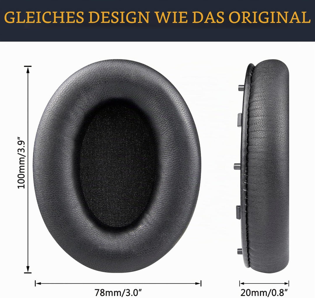 SOULWIT Ersatz Ohrpolster für Sony WH-1000XM4 (WH1000XM4) Kopfhörer, Polster mit hochwertigem Lammfe