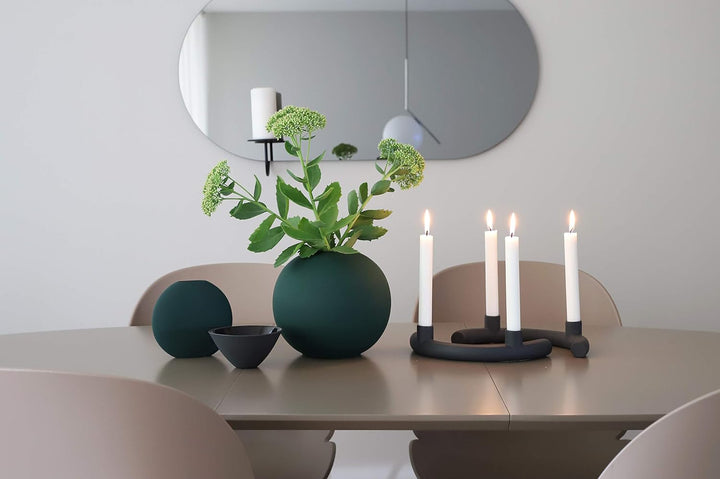 Cooee Design Pastille Vase, Keramik, Dark Green, L : 15, B: 4, H: 14 CM L : 15, B: 4, H: 14 CM Dark