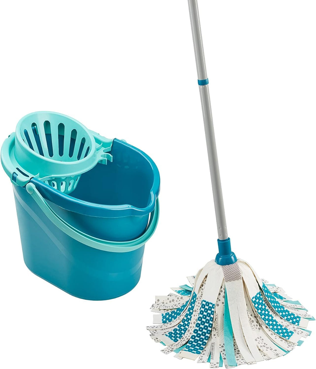 Leifheit Set Power Mop 3-in-1 mit saugstarken Fasern, komplettes Wischset mit Wischmopp und Eimer, W