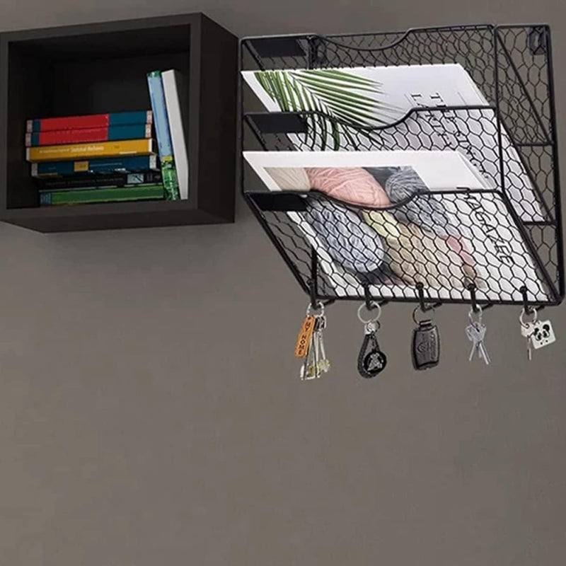 DOITOOL Zeitschriftenhalter Wand für Halter Organisator Zeitschriften Literatur Ordner Ordner Metall