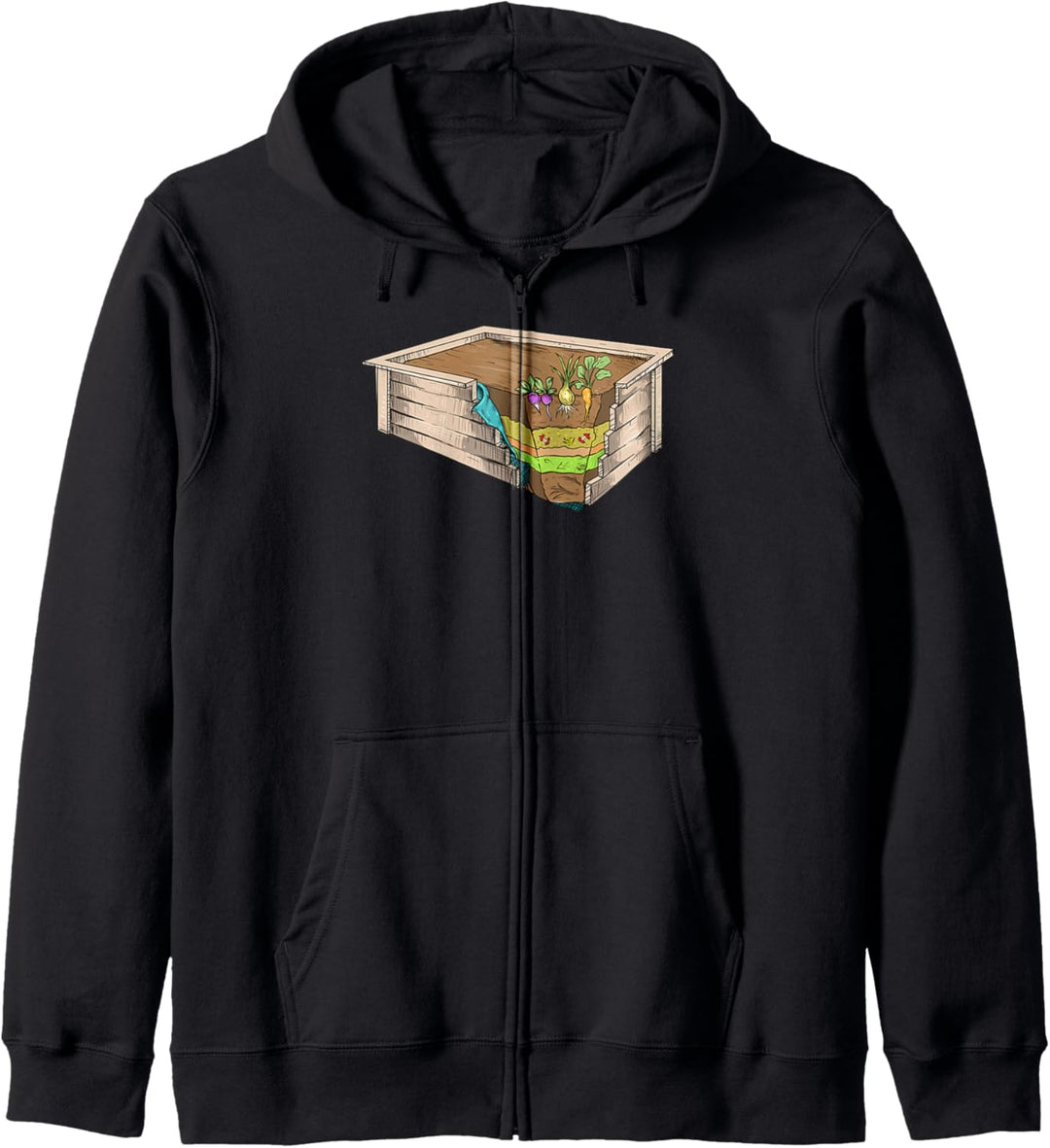 Hochbeet I Vintage Selbstversorger Salat Motiv für Zuhause Kapuzenjacke