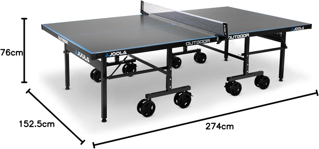 JOOLA Tischtennisplatte Outdoor - Profi Tischtennistisch 6MM Aluminium-Verbundoberfläche - wetterfes
