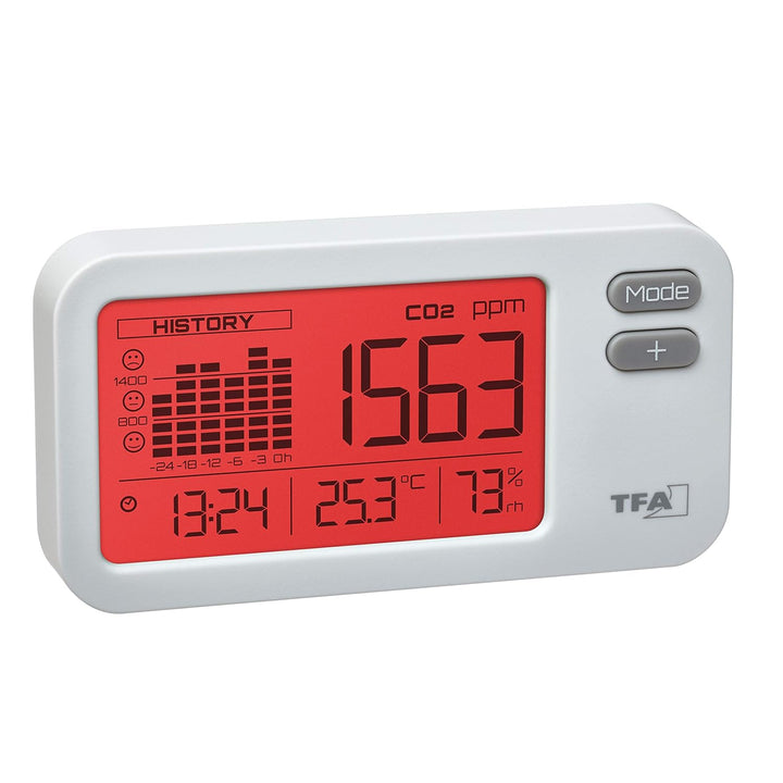 TFA Dostmann Aircontrol Coach CO2 Monitor 31.5009.02, Weiss, L145 x B35 x H100 mm