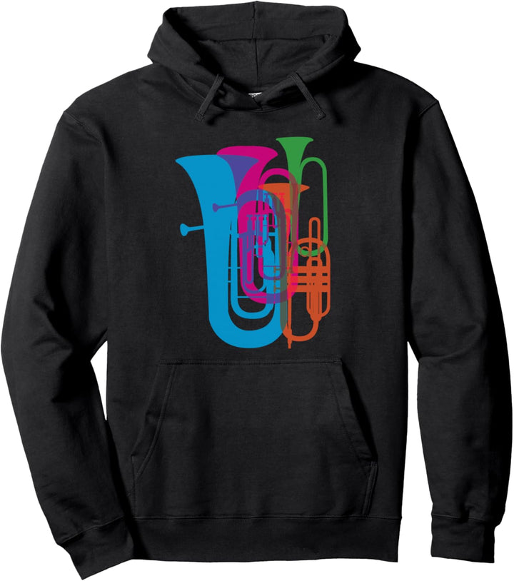 Buntes Tuba Messinginstrument Lustiges Geschenk T Shirt Pullover Hoodie