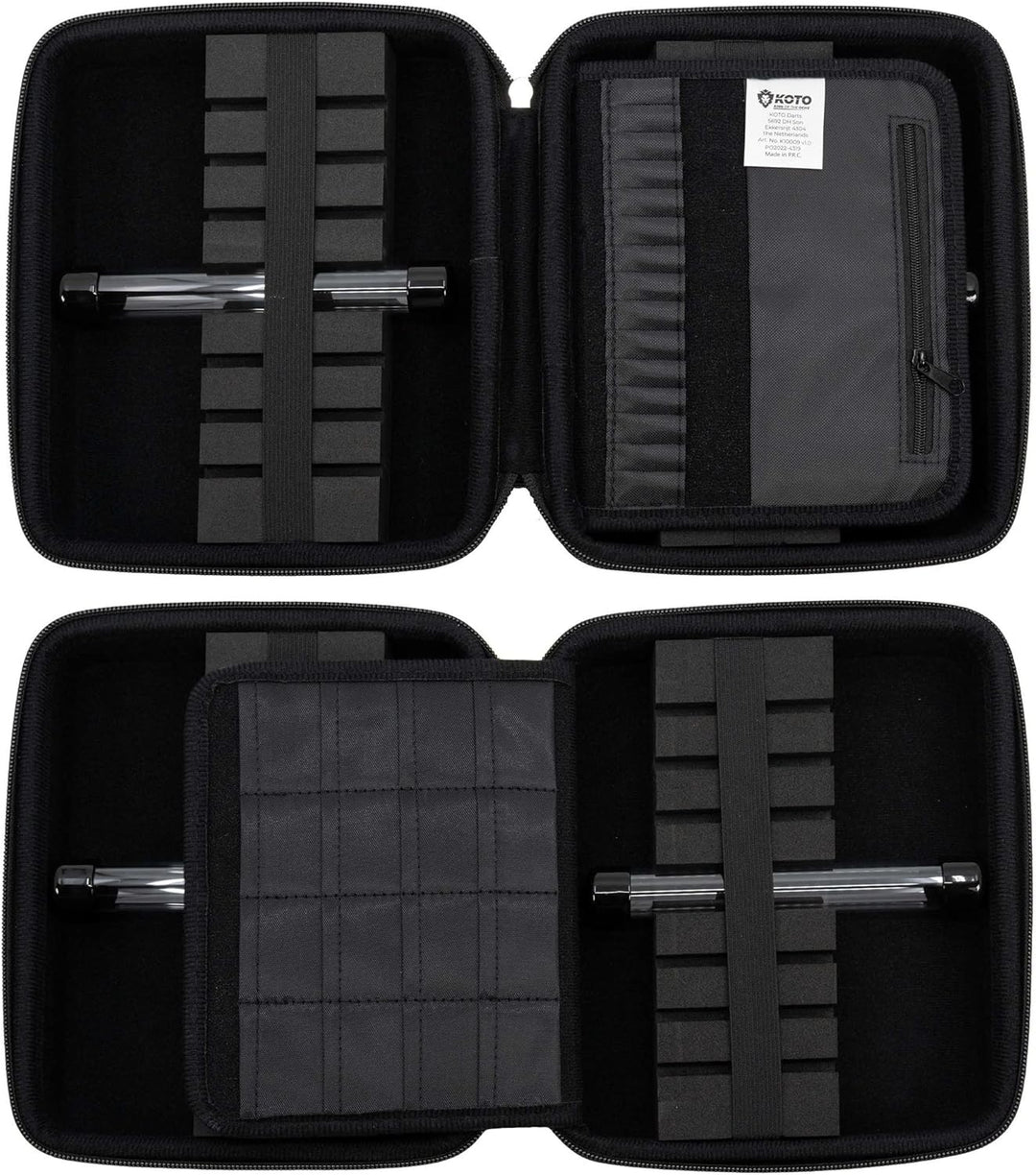 KOTO - Dartwallet Eva Large Plain, Darttasche mit Reissverschluss, Dart Hülle, Dartkoffer, Darts Box