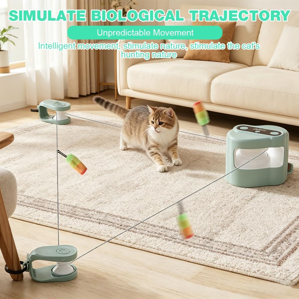 Interaktives Katzenspielzeug, Katzenspielzeug Elektrisch, Katzenlaufband, Automatisch/Ferngesteuerte