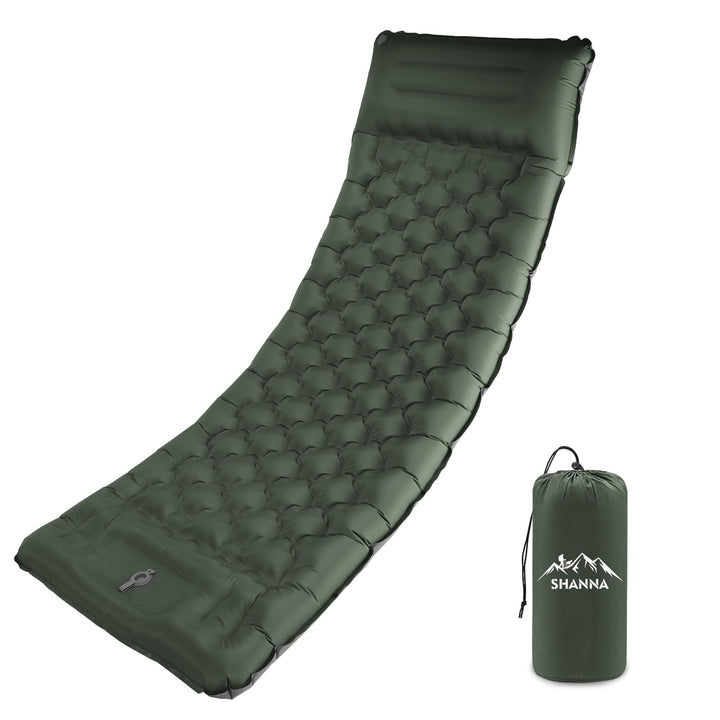 SHANNA Isomatte Outdoor Camping Luftmatratze: Extra Dick 12cm Ultraleicht Schlafmatte mit Integriert