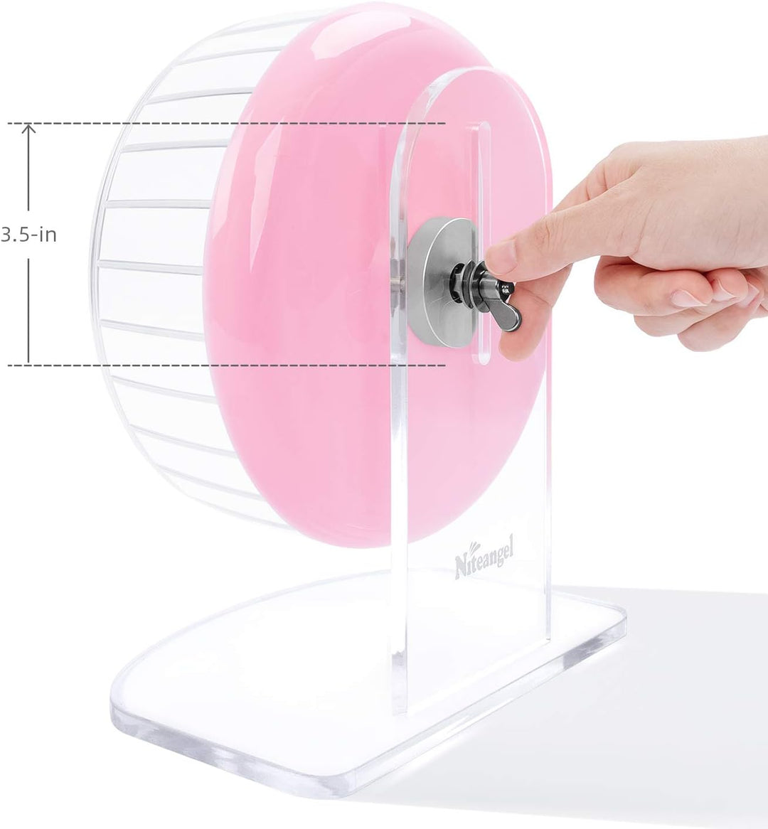 Niteangel Superleise Hamster-Trainingsrad: Leises Spinner Laufrad Mit Verstellbarem Ständer für Renn