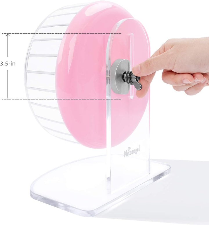 Niteangel Superleise Hamster-Trainingsrad: Leises Spinner Laufrad Mit Verstellbarem Ständer für Renn
