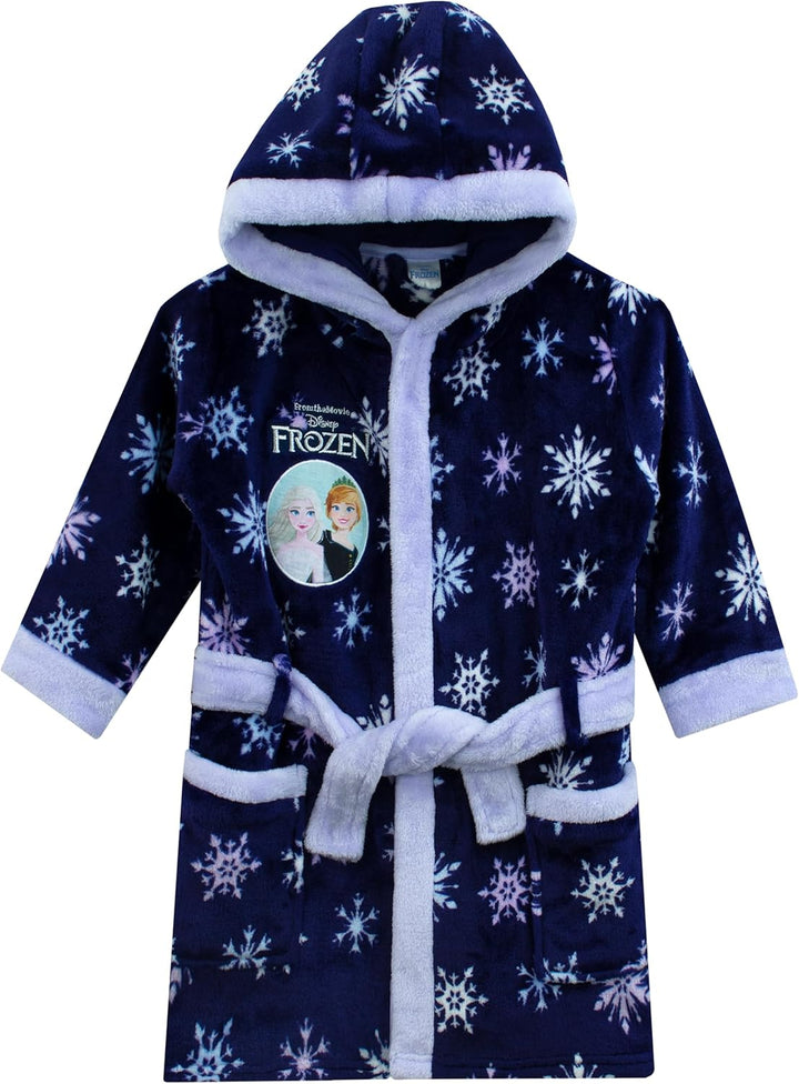Disney Frozen Bademantel | Kinder Bademantel Elsa Und Anna | Morgenmantel Mädchen 140 Blau, 140 Blau