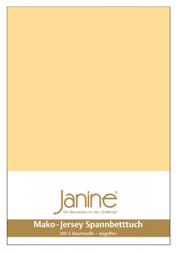 Janine Spannbetttuch 5007 Mako Jersey 140/200 bis 160/200 cm vanille Fb. 23 140/200 cm - 160/200 cm