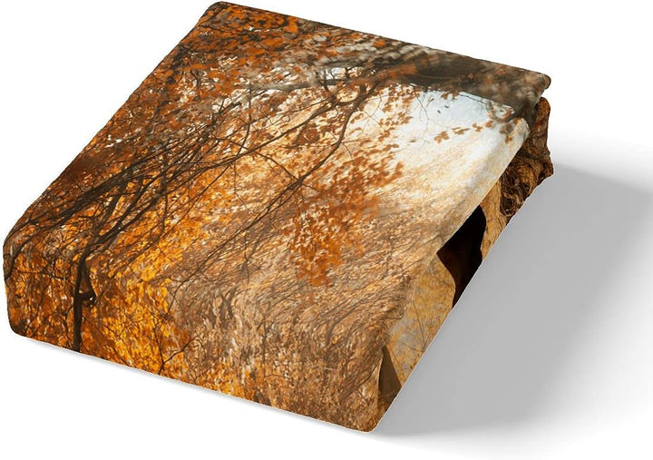 Wald Hirsch Bettw?sche Set Braun Elch Bettbezug Set 135x200cm für Kinder Jugendliche Erwachsene Deko