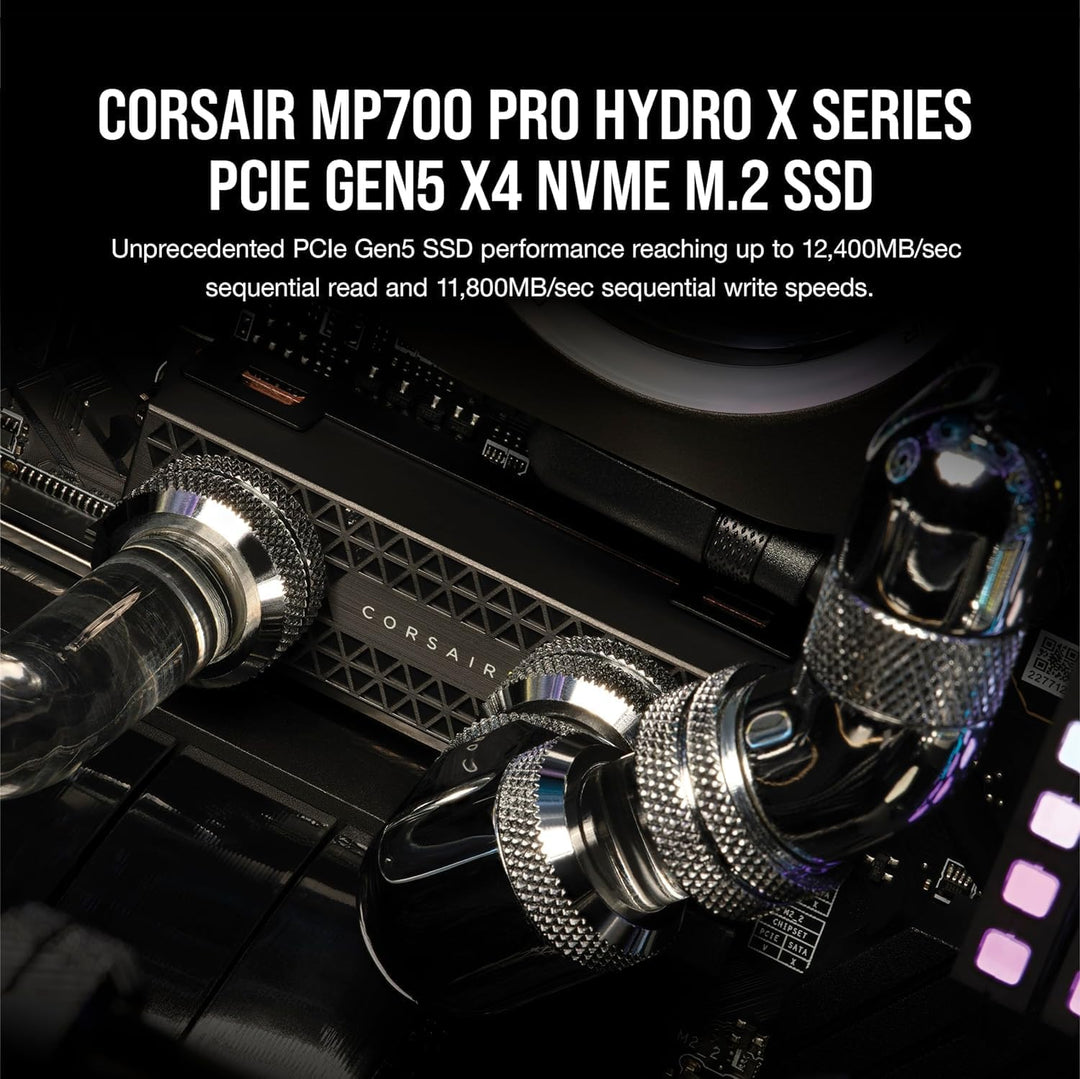 Corsair MP700 PRO Hydro X Series 2TB M.2 PCIe Gen5 x4 NVMe 2.0 SSD - M.2 2280 - Bis zu 12.400MB/sec
