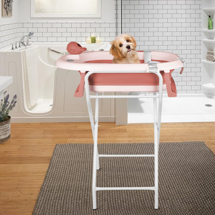Babybadewanne mit Ständer, ergonomisches Babybad mit Ständer, Organizer für Eltern,Kinderbadewanne m